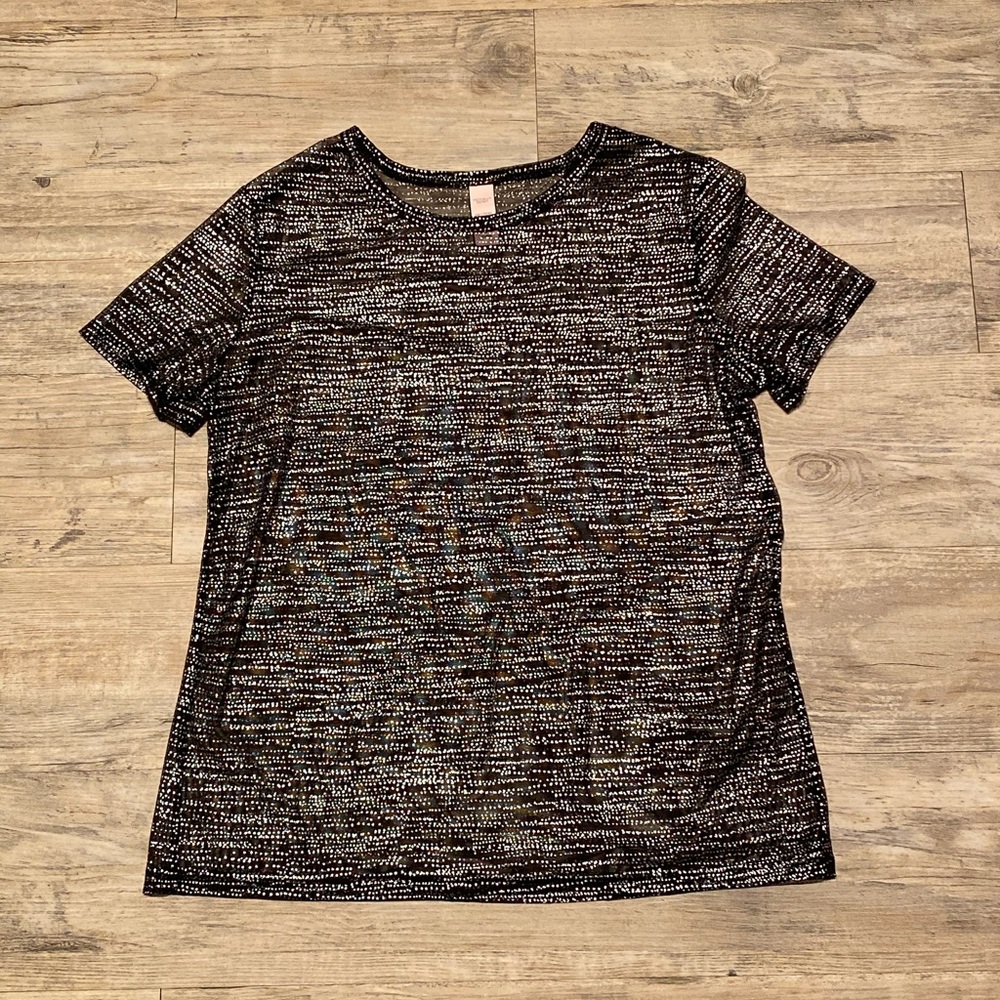 Sheer black and silver tshirt